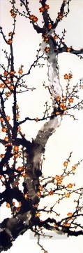 徐北紅梅の花の古い中国の墨 Oil Paintings